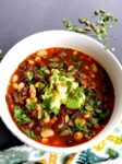 chili de tres frijoles