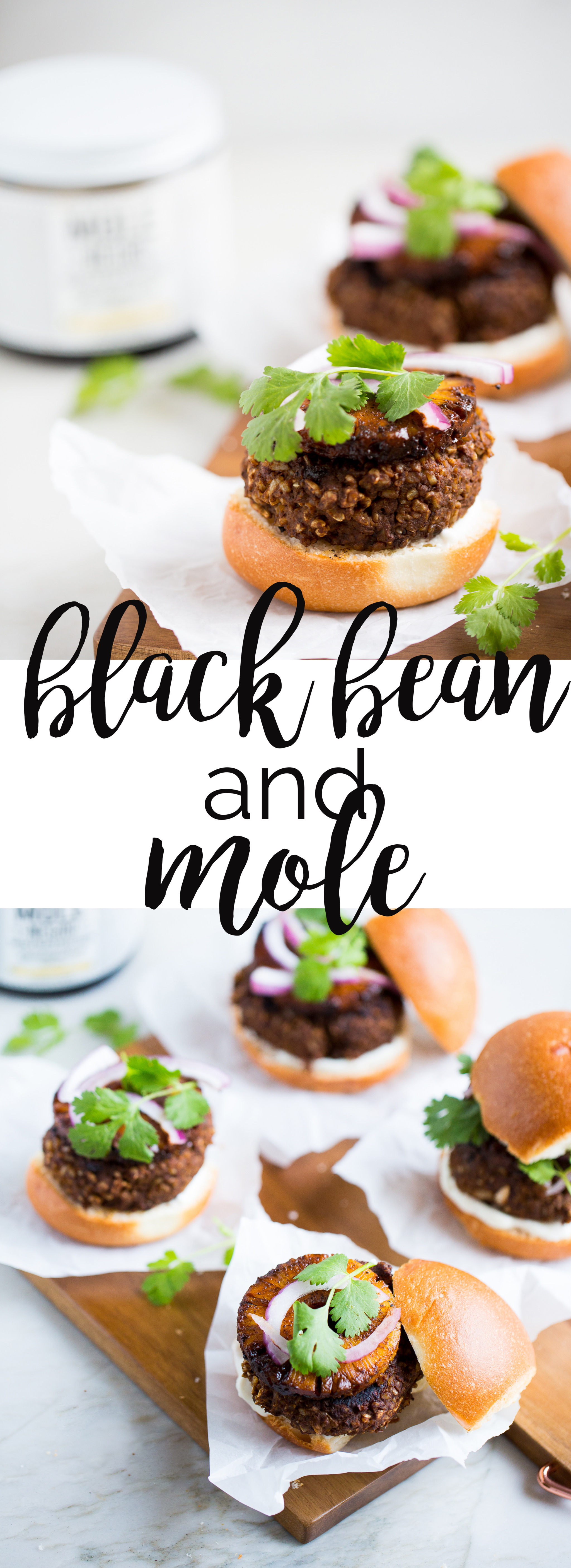 This recipe for black bean and mole burgers topped with grilled pineapple is the only recipe you'll need this summer. It is delicious, modern and addictive.
#partner