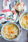 This recipe of chickpea vegan noodle soup is to die for.