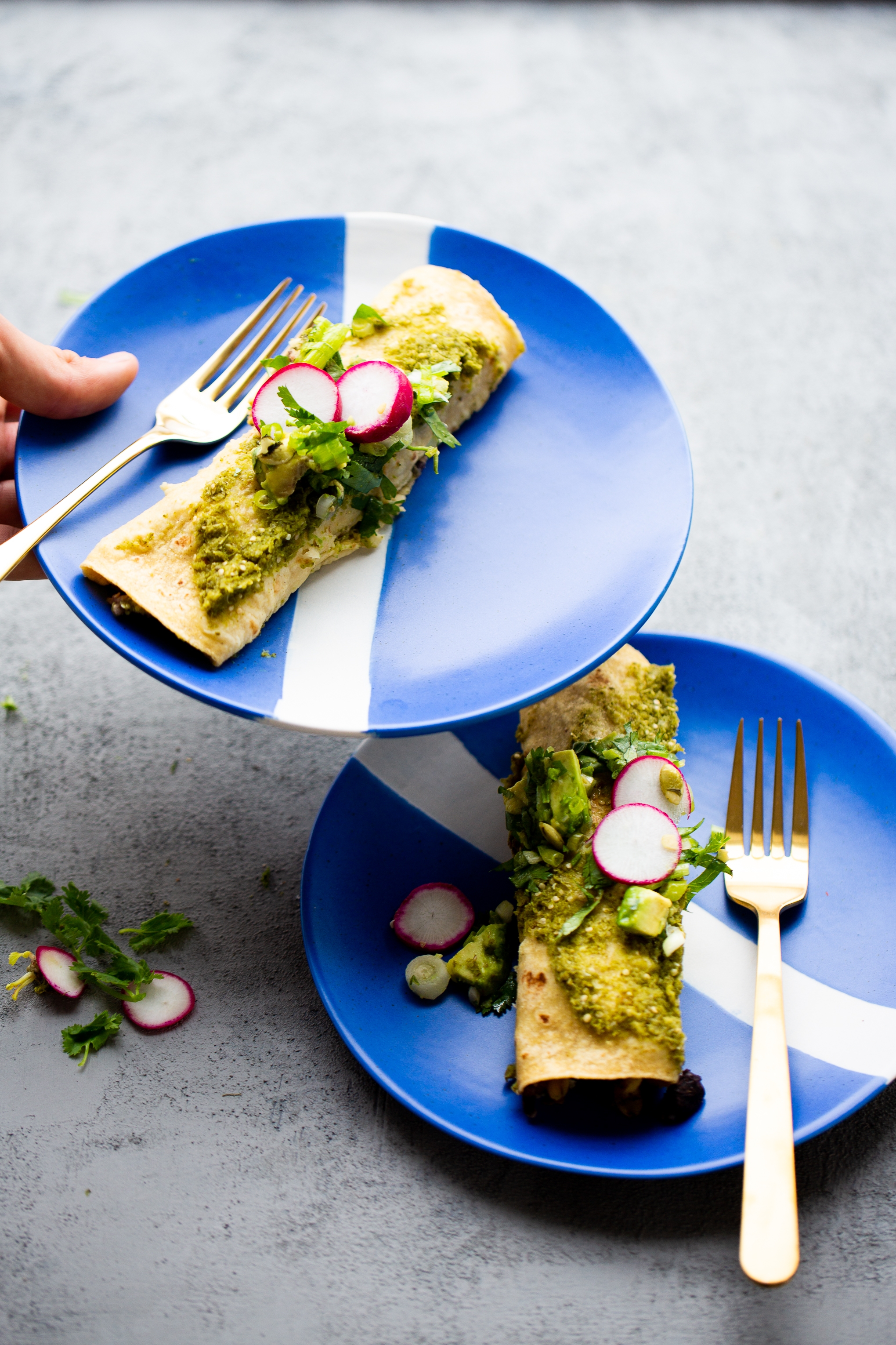easy vegan green enchiladas