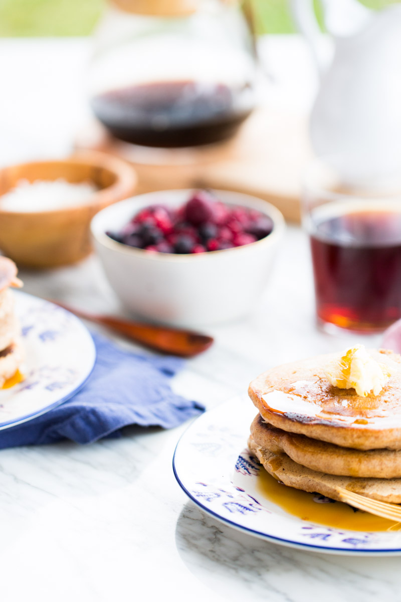 Homemade vegan pancakes