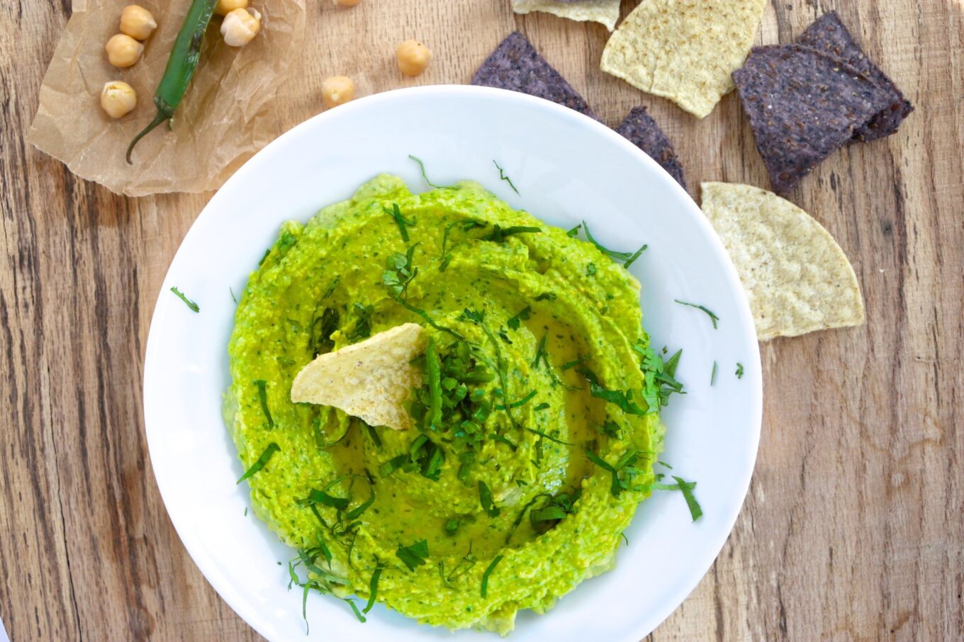 Avocado hummus, the perfect combination between guac and hummus