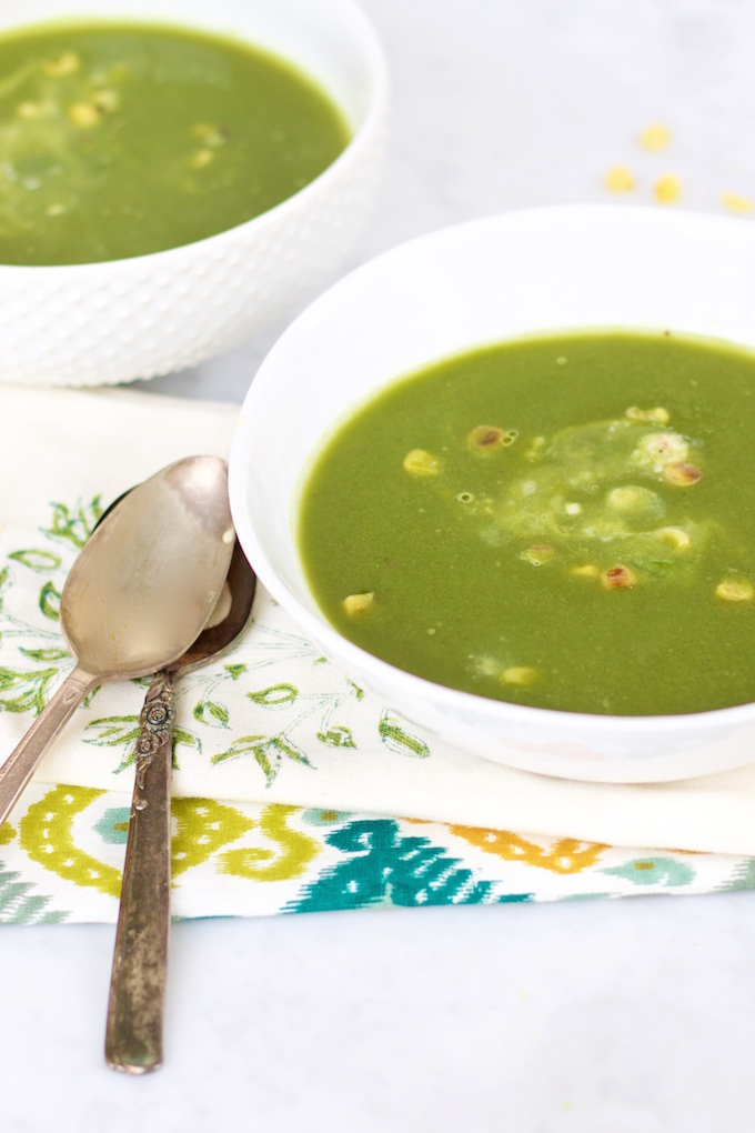 Crema de espinaca y poblano