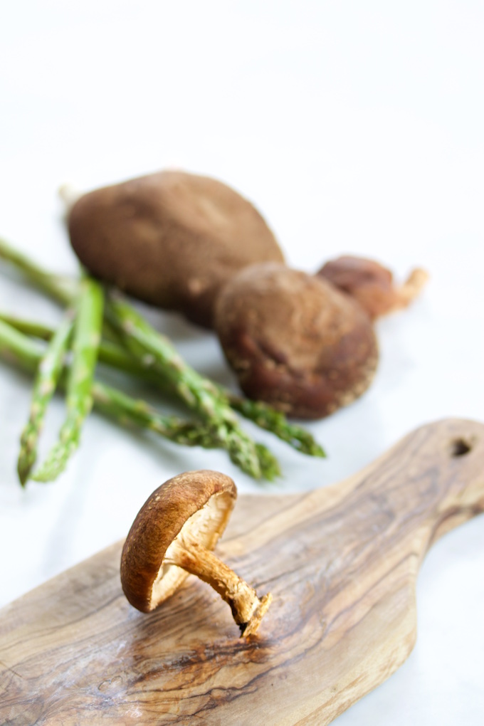 Arroz frito con shitake y esparragos.p&V