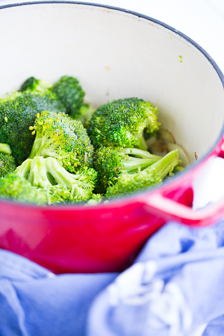broccoli in a pot