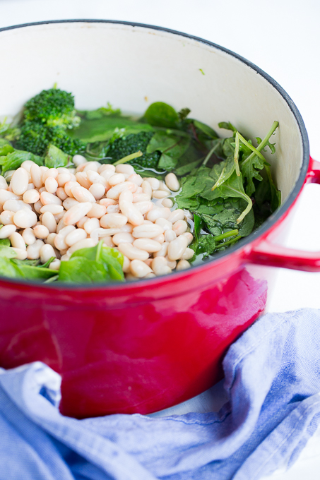 navy beans for brocoli and greens soup