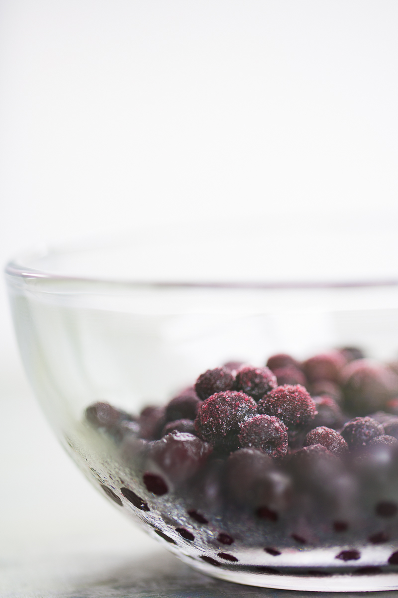 frozen blueberries in a bowl