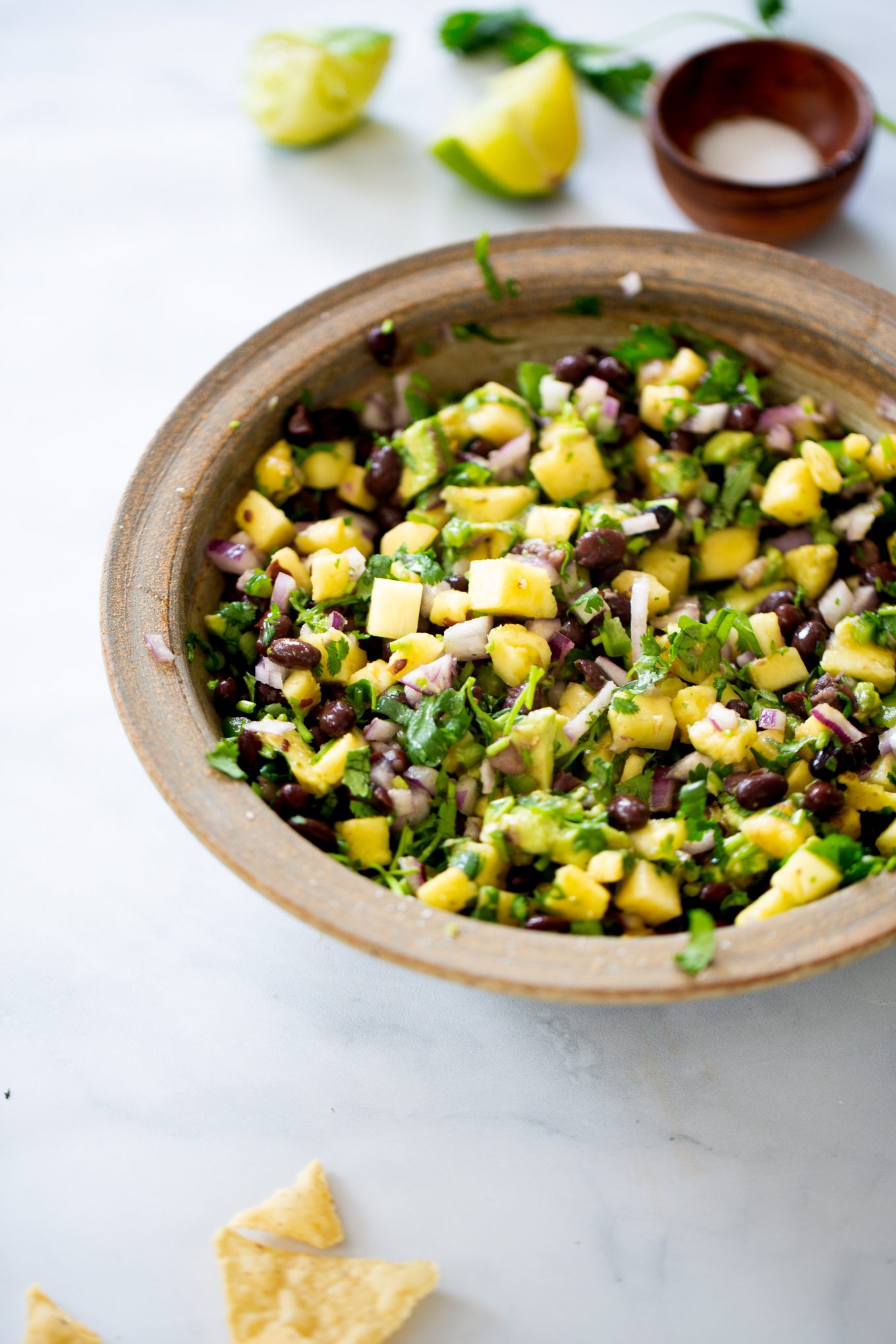 Pineapple salsa with black beans