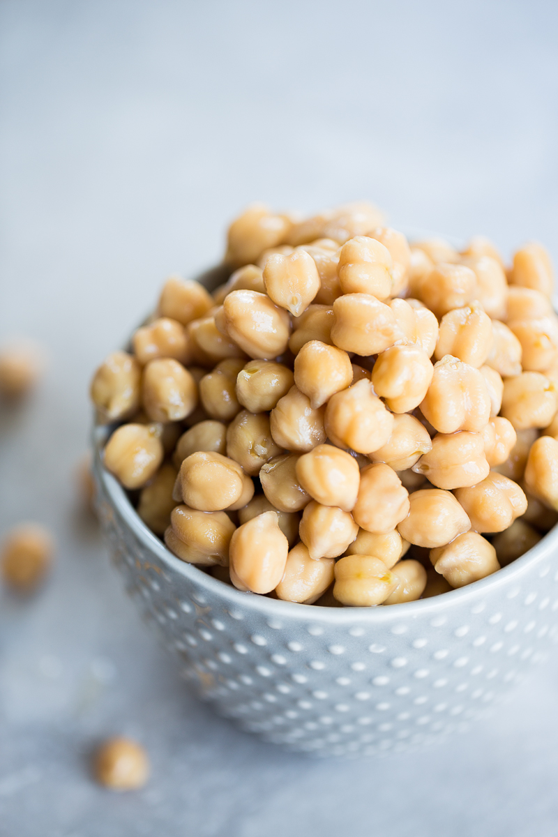cooked chickpeas.
