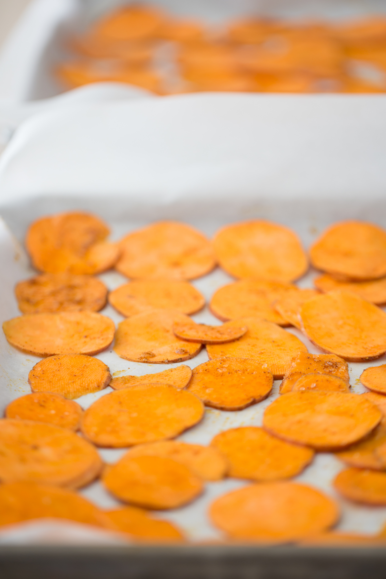 Healthy sweet potato homemade chips, only 5 ingredients
