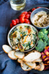 Vegan artichoke and kale dip recipe. Perfect party food.
