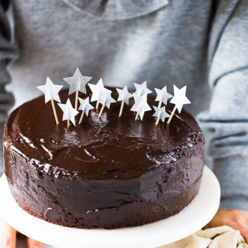 Recipe for best vegan birthday cake, chocolate cake