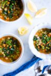 Healthy Mexican pasta soup with veggies soup