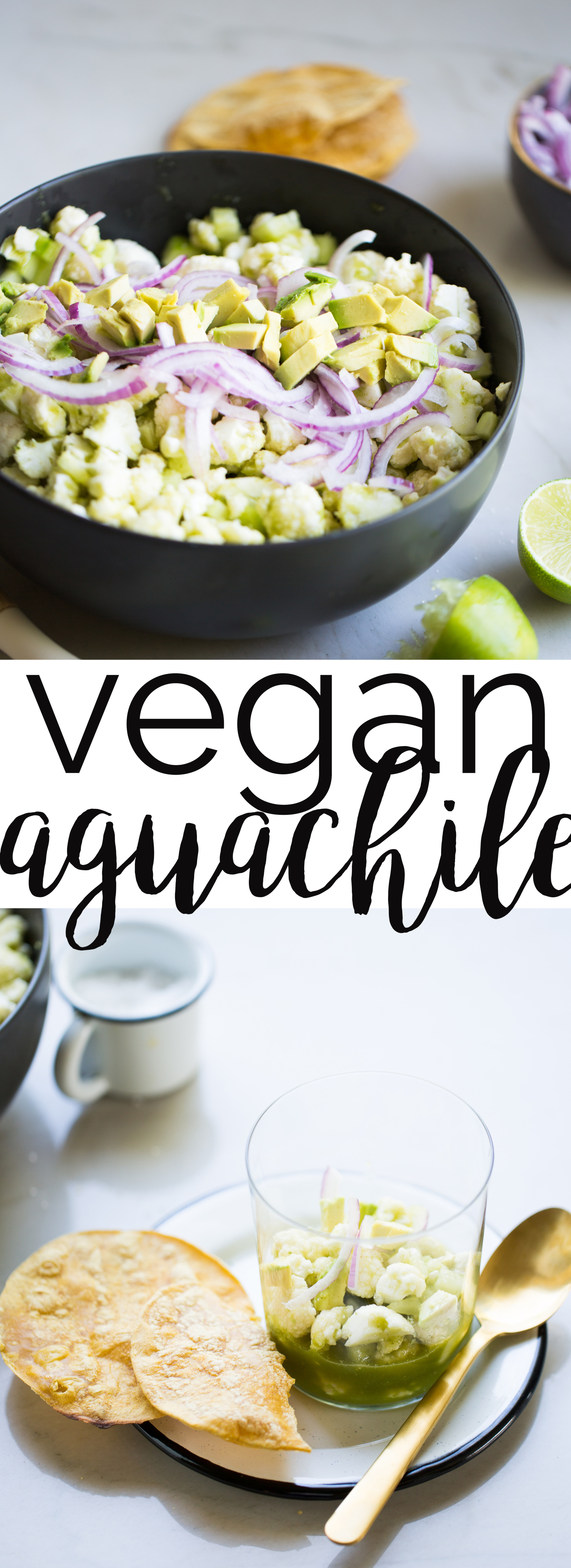 Vegan aguachile recipe. The traditional aguachile recipe calls for raw shrimp or raw fish. I use cauliflower instead of seafood.