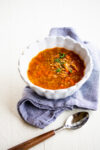 Mexican lentil soup, Sopa de lentejas