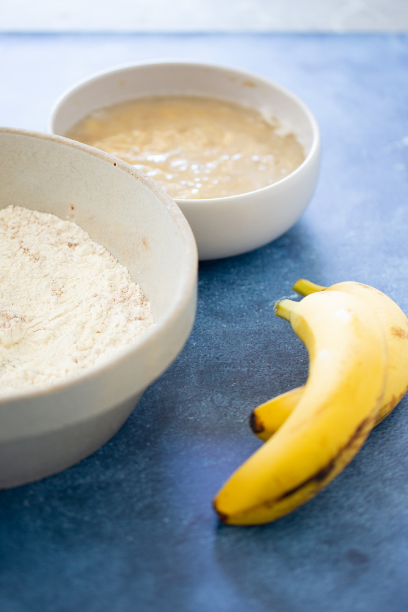 ingredients for baking with bananas