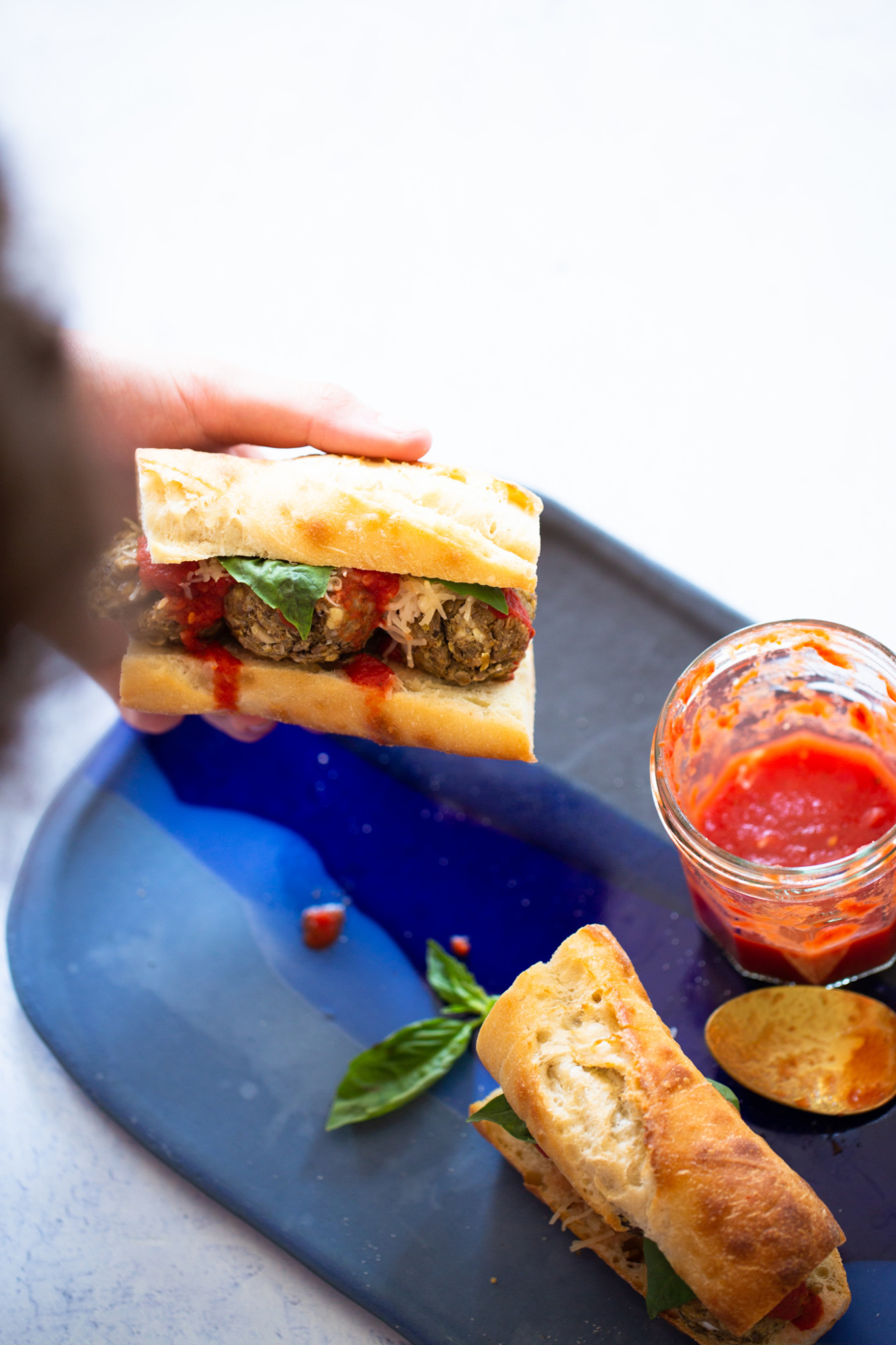 Vegan meatball sub