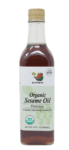 bottle of organic sesame oil