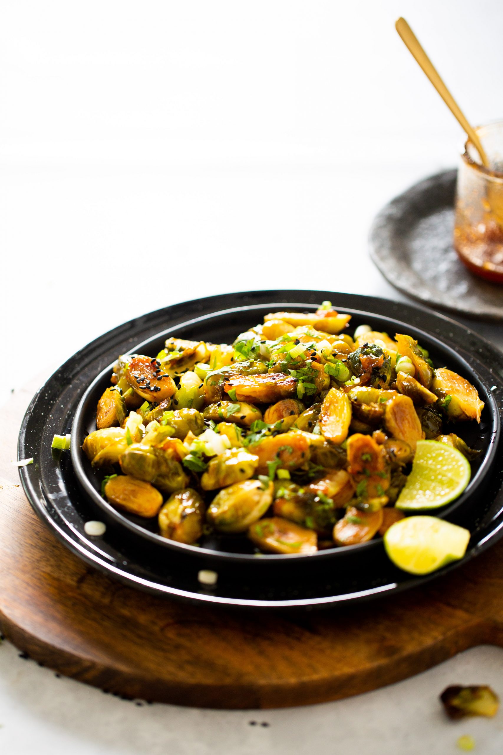 Sweet and spicy brussel sprouts