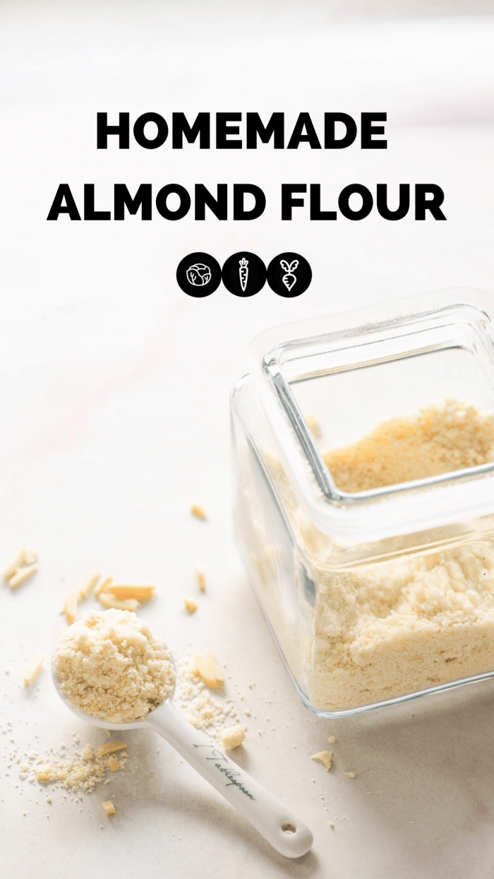 Homemade almond flour.