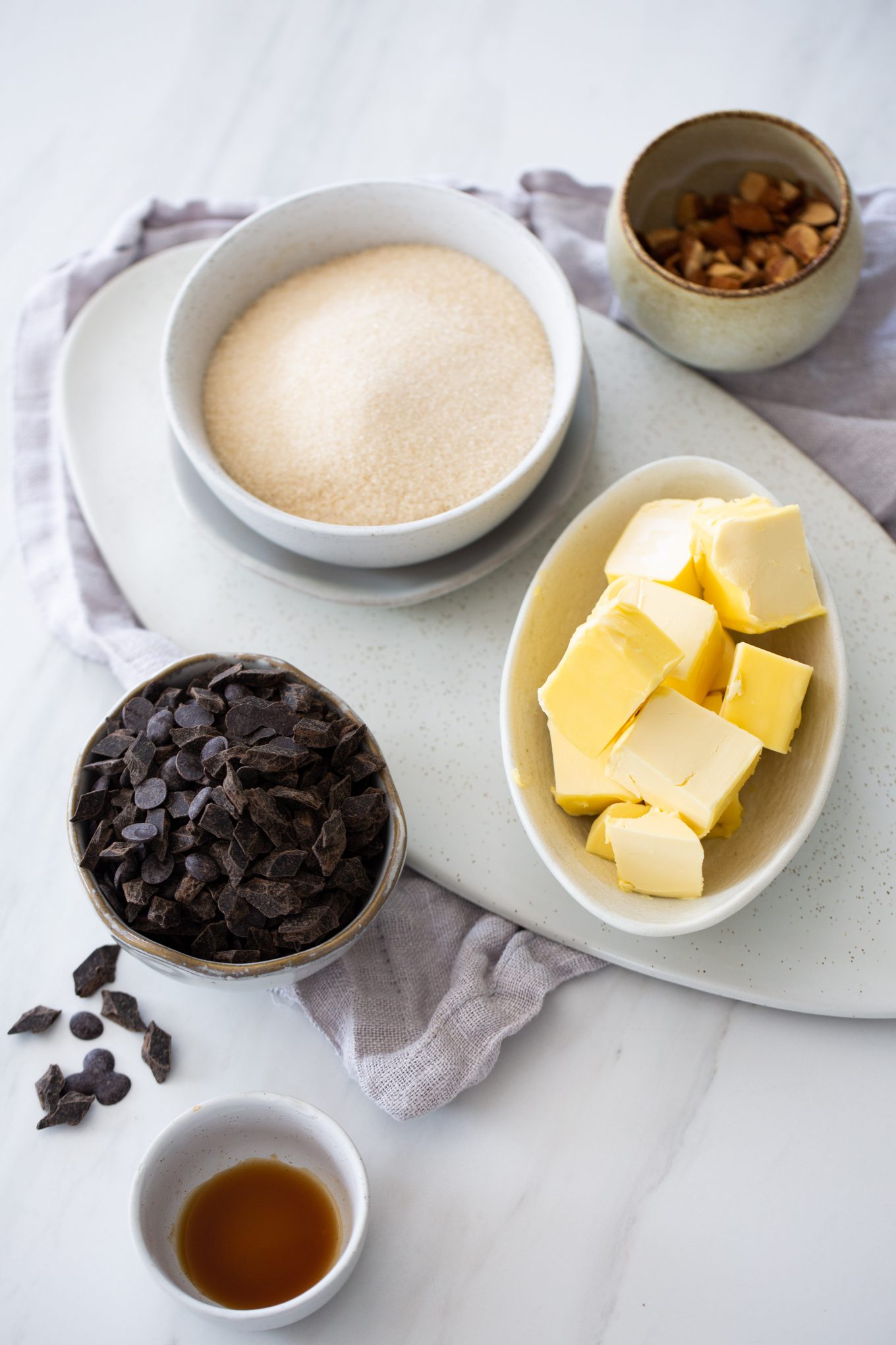 ingredients to make vegan toffee in small bowl