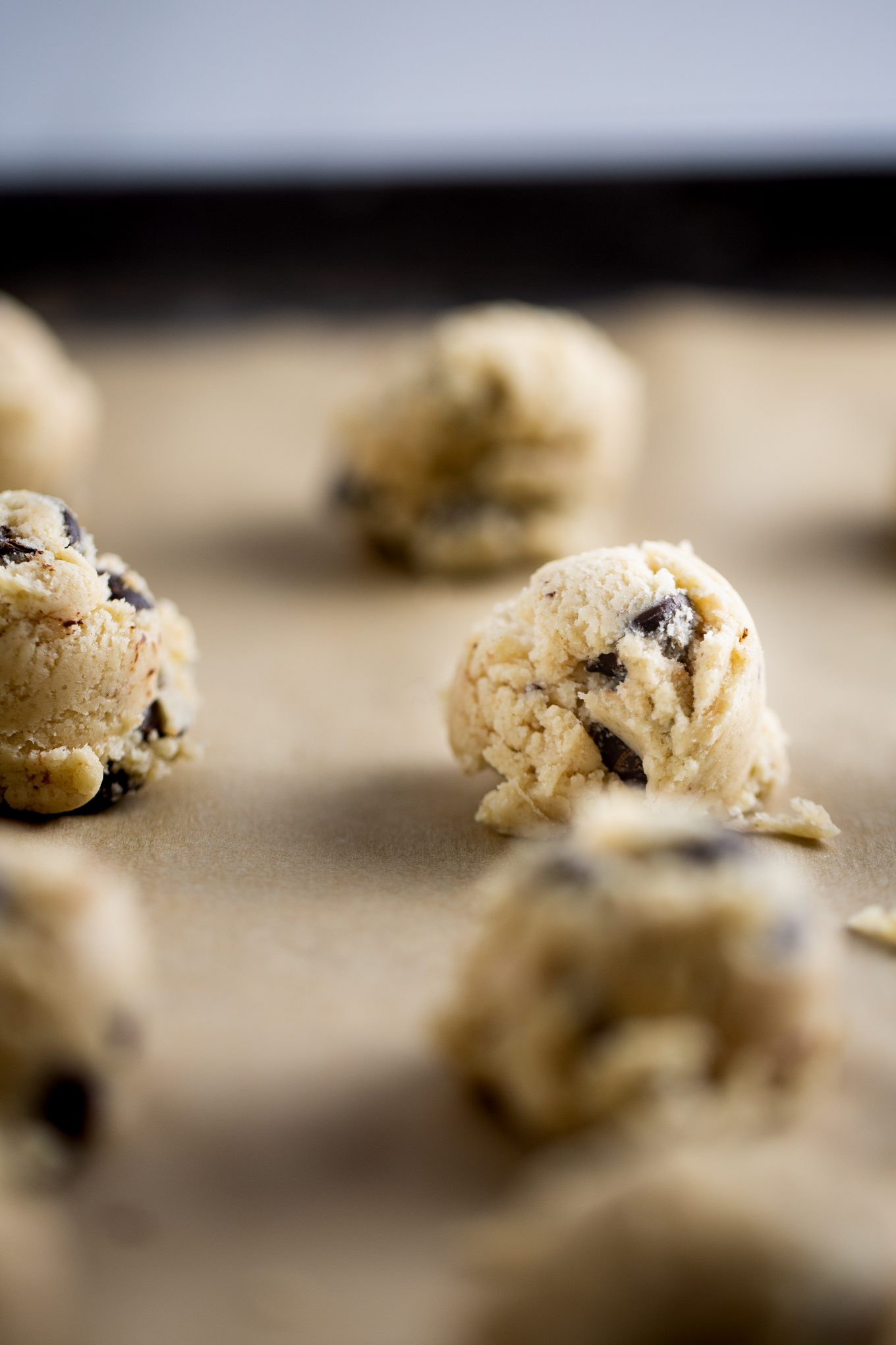 chocolate chips before going into the oven
