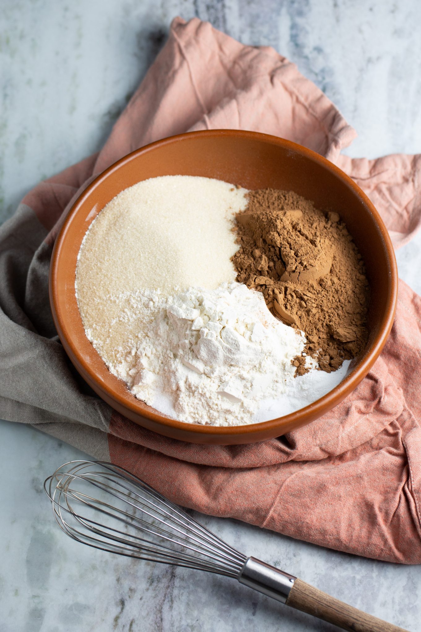 dry ingredients to make the vegan donuts