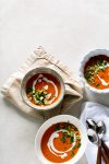 Creamy tomato soup with a hint of chile chipotle