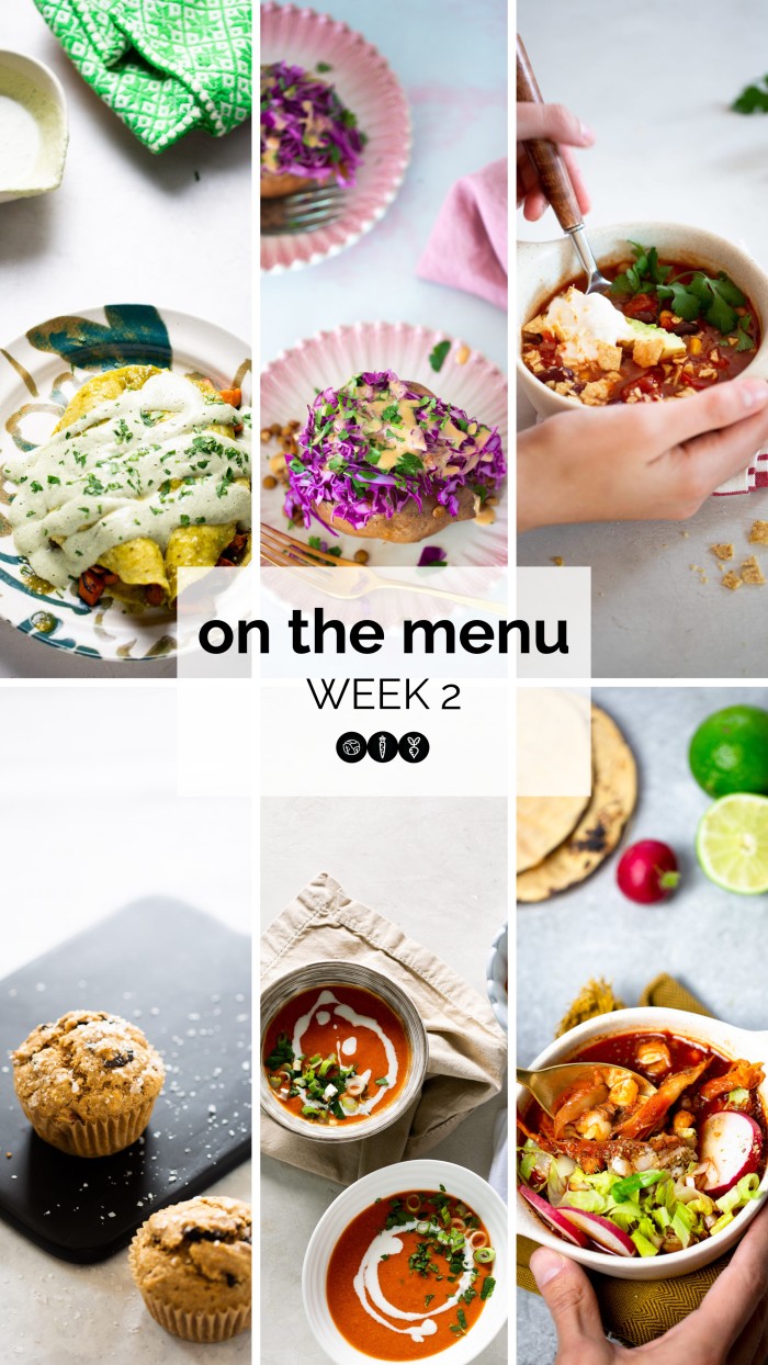 recipes for weekly menu