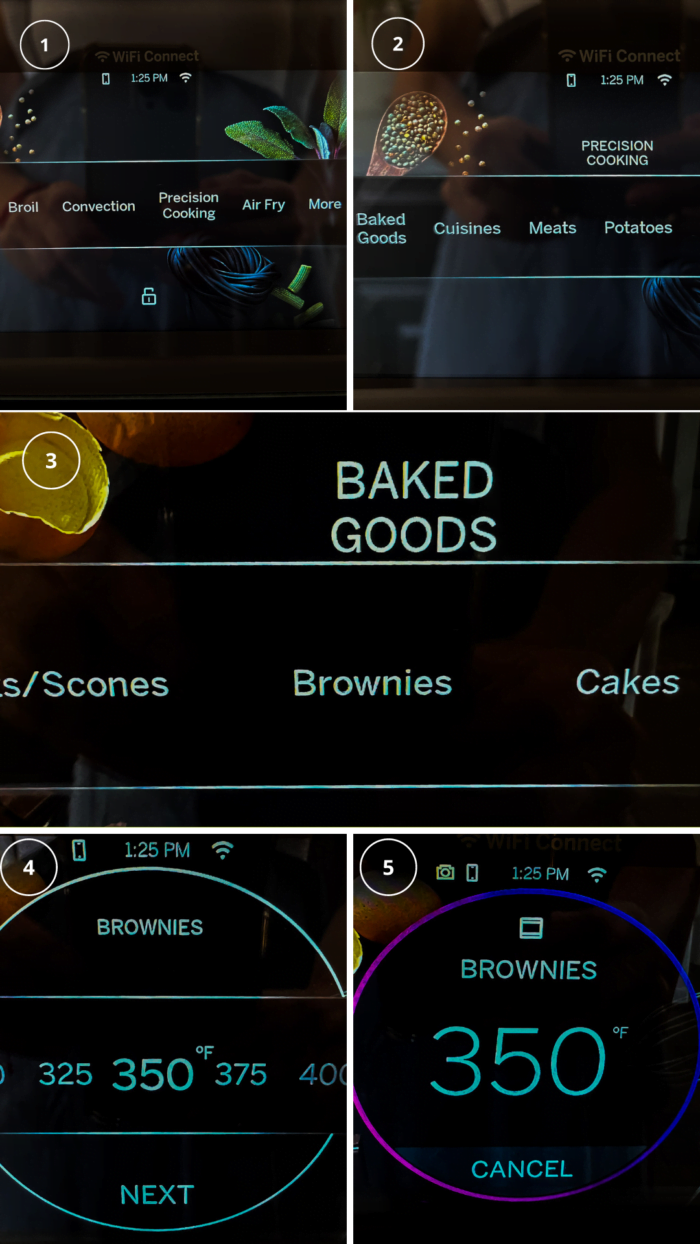 step by stem smart oven settings